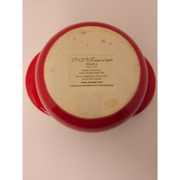 Chantal Stoneware Make It & Take It 3 Cup Casserole Red 93-MT15 NO LID - Picture 3 of 9